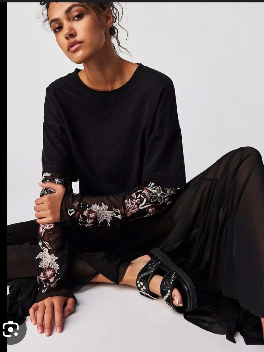 Free People Gardener Tee - SMALL NWT